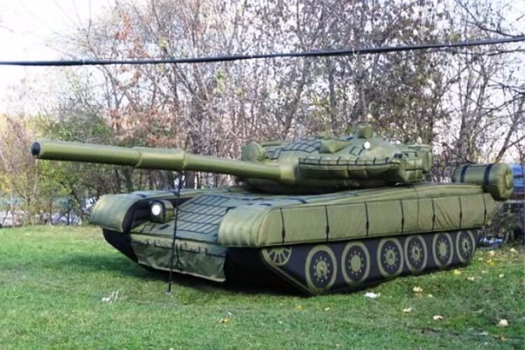 马尾军用充气坦克